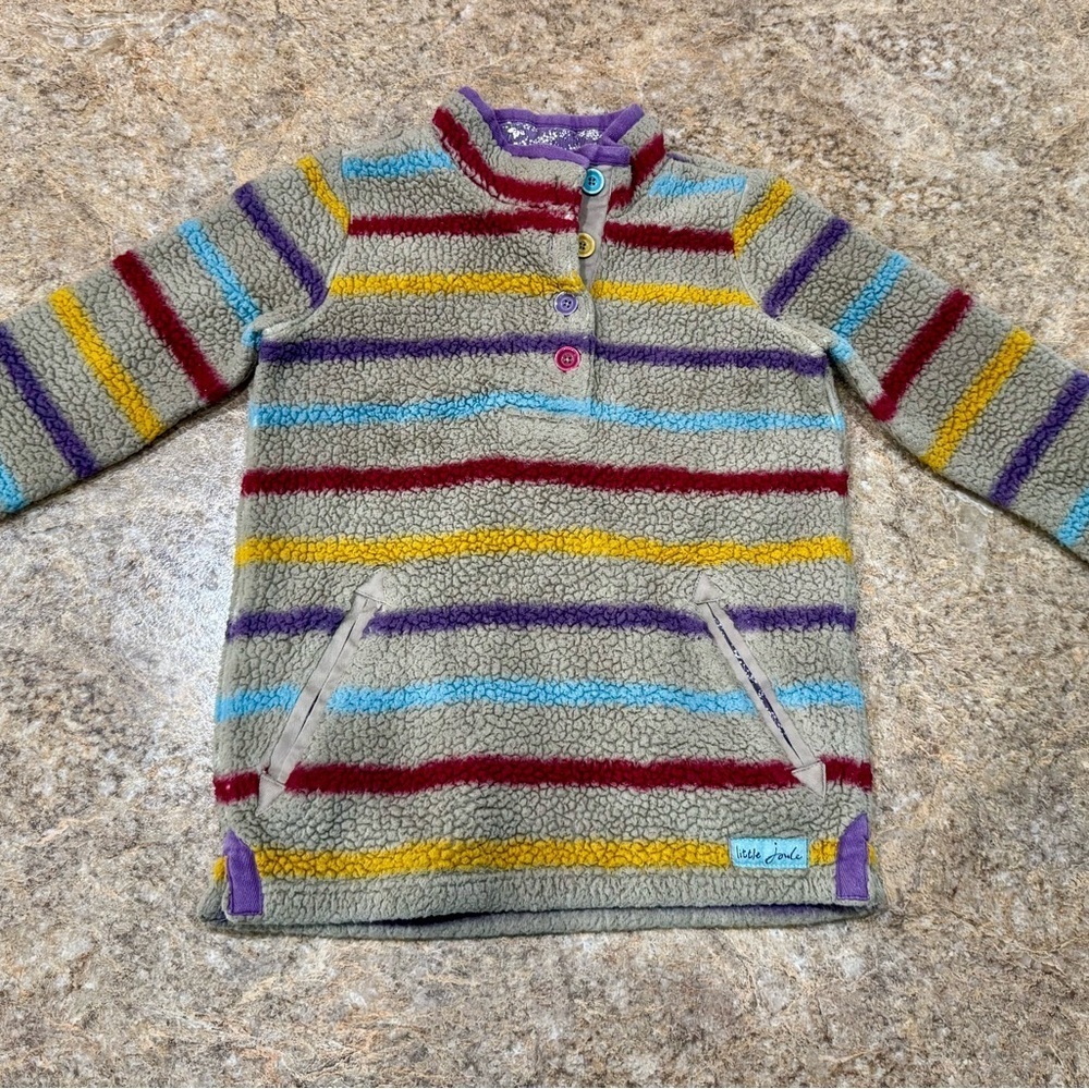 Joules Little Joule Girls’ Fleece Pullover – Size 9-10Y